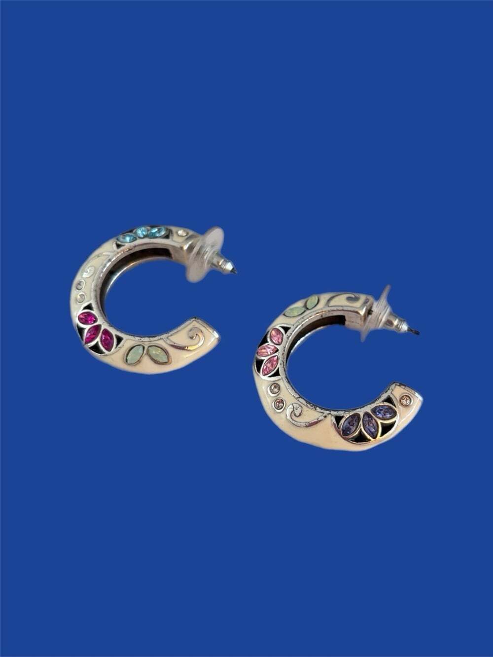 Brighton GIARDINO Colorful Crystal Earrings.
